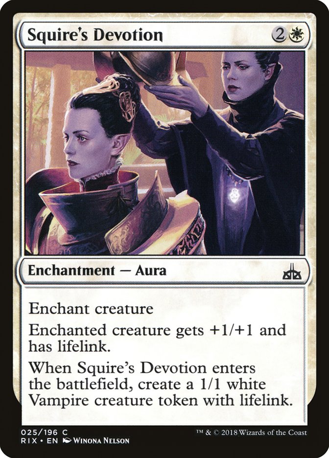 Squire's Devotion [Rivals of Ixalan] | Good Games Adelaide SA