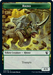 Rhino // Wolf Double-sided Token [Innistrad: Midnight Hunt Commander] | Good Games Adelaide SA