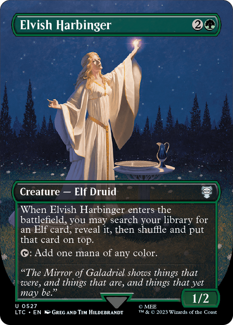 Elvish Harbinger (Borderless) [The Lord of the Rings: Tales of Middle-Earth Commander] | Good Games Adelaide SA