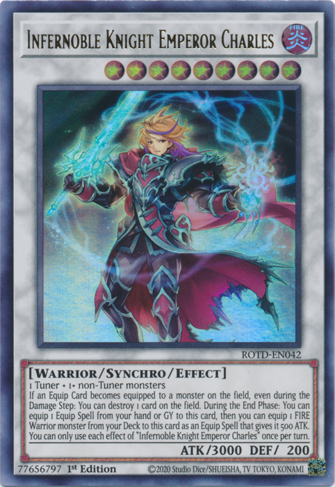 Infernoble Knight Emperor Charles [ROTD-EN042] Ultra Rare | Good Games Adelaide SA