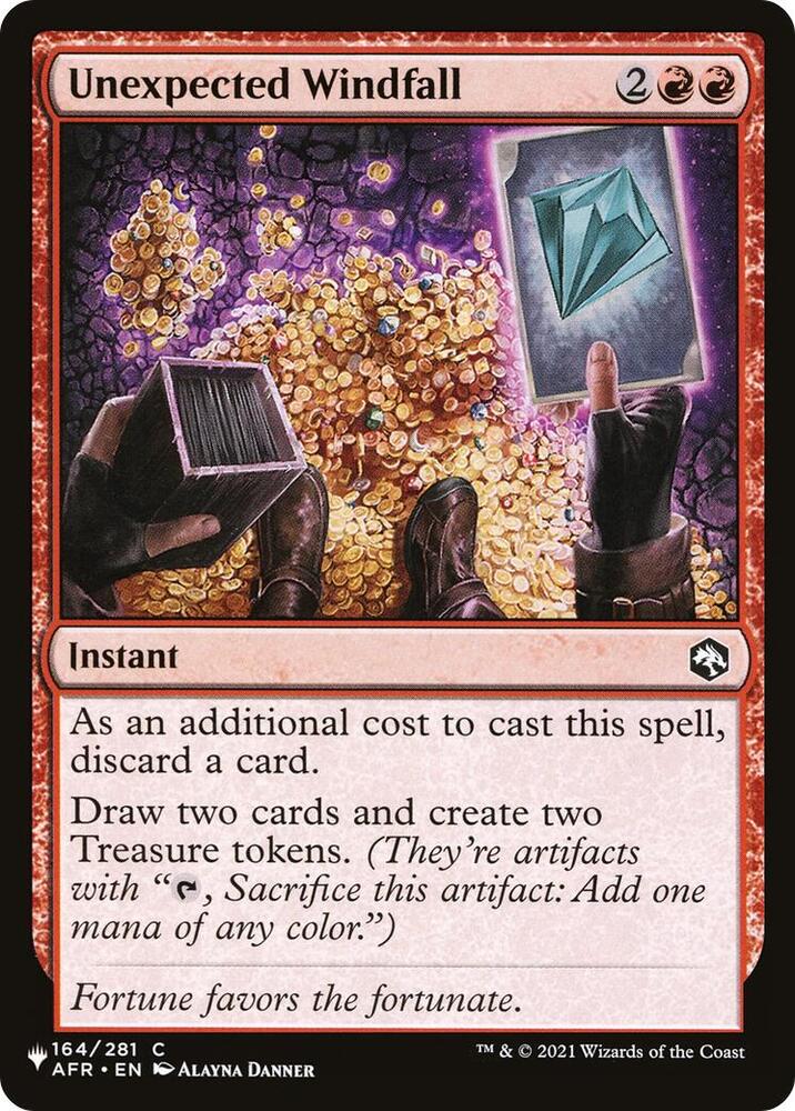 Unexpected Windfall 164/281 (The List Reprints)  | Good Games Adelaide SA