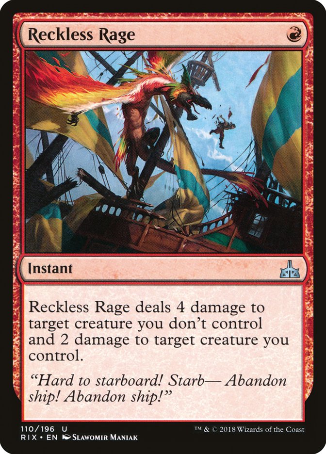 Reckless Rage 110 (Rivals of Ixalan)  - Foil | Good Games Adelaide SA