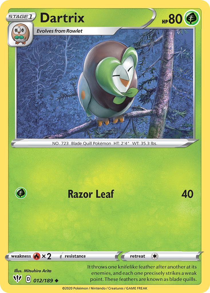 Dartrix (012/189) [Sword & Shield: Darkness Ablaze] | Good Games Adelaide SA