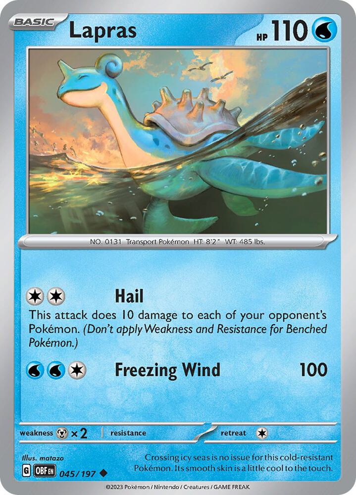 Lapras 045/197 (SV03: Obsidian Flames)  | Good Games Adelaide SA