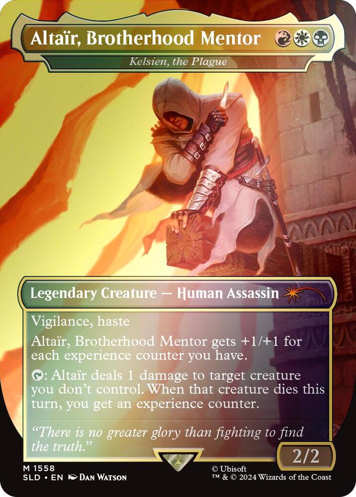 Altair Brotherhood Mentor Kelsien the Plague Rainbow Foil 1558 (Secret Lair Drop Series)  - Foil | Good Games Adelaide SA