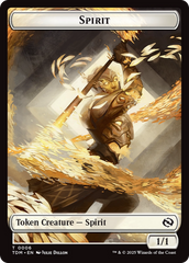 Spirit (0006) // Spirit (0007) Double-Sided Token [Tarkir: Dragonstorm Tokens] | Good Games Adelaide SA