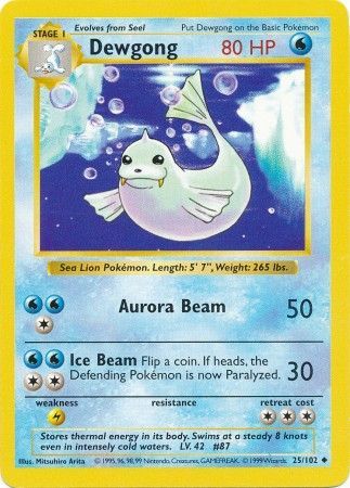 Dewgong (25/102) [Base Set Shadowless Unlimited] | Good Games Adelaide SA