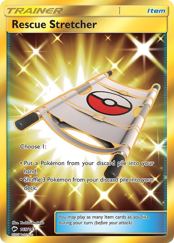 Rescue Stretcher Secret 165/147 (SM - Burning Shadows)  - Holofoil | Good Games Adelaide SA