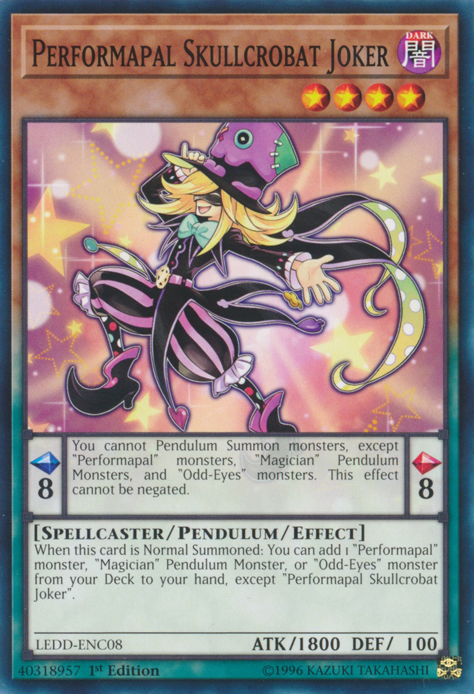 Performapal Skullcrobat Joker [LEDD-ENC08] Common | Good Games Adelaide SA