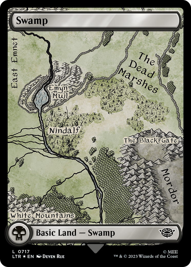 Swamp (0717) (Surge Foil) [The Lord of the Rings: Tales of Middle-Earth] | Good Games Adelaide SA