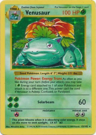 Venusaur (15/102) [Base Set Shadowless Unlimited] | Good Games Adelaide SA