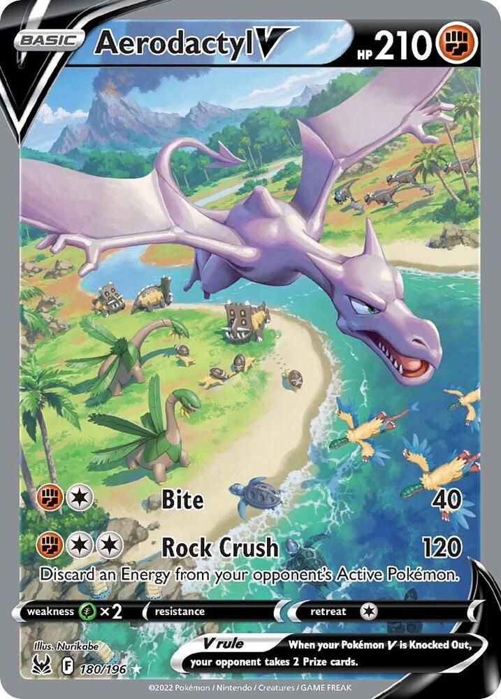 Aerodactyl V Alternate Full Art 180/196 (SWSH11: Lost Origin)  - Holofoil | Good Games Adelaide SA