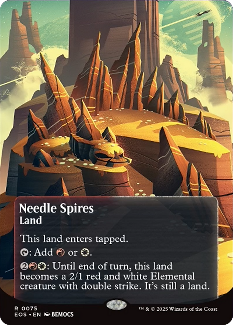 Needle Spires (0075) (Borderless) [Edge of Eternities: Stellar Sights] | Good Games Adelaide SA