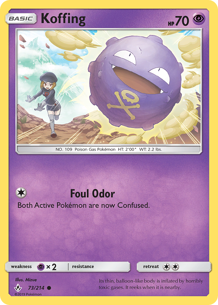 Koffing (73/214) [Sun & Moon: Unbroken Bonds] | Good Games Adelaide SA