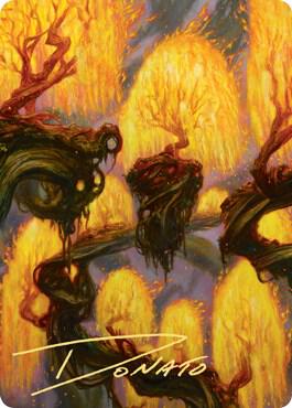Grove of the Burnwillows Art Card Gold Stamped Signature 34 (Art Series: Zendikar Rising)  | Good Games Adelaide SA