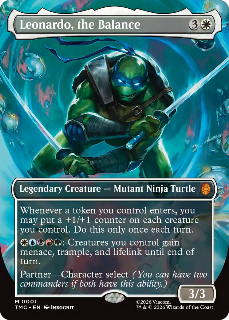 Leonardo, the Balance (Borderless) [Teenage Mutant Ninja Turtles Commander] | Good Games Adelaide SA