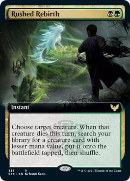 Rushed Rebirth Extended Art 351 (Strixhaven: School of Mages)  - Foil | Good Games Adelaide SA