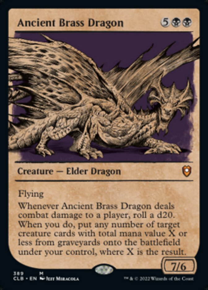 Ancient Brass Dragon (Showcase) [Commander Legends: Battle for Baldur's Gate] | Good Games Adelaide SA