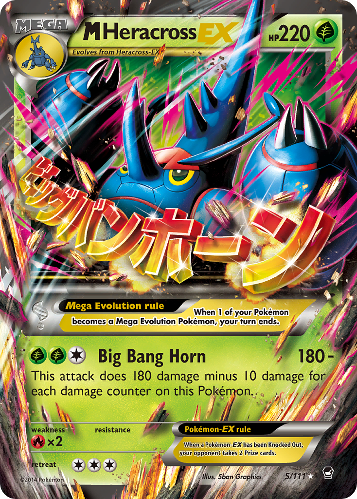 M Heracross EX (5/111) [XY: Furious Fists] | Good Games Adelaide SA