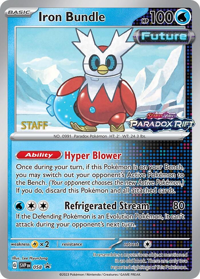 Iron Bundle Prerelease Staff 058 (SV: Scarlet & Violet Promo Cards)  - Holofoil | Good Games Adelaide SA