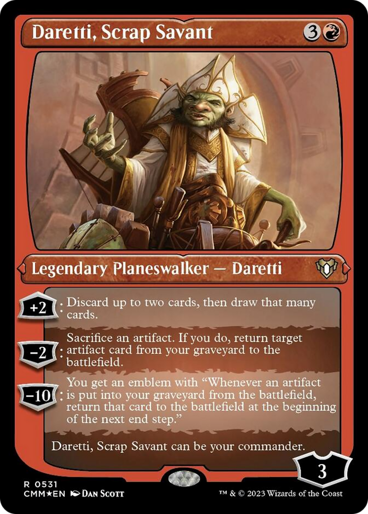 Daretti, Scrap Savant (Foil Etched) [Commander Masters] | Good Games Adelaide SA