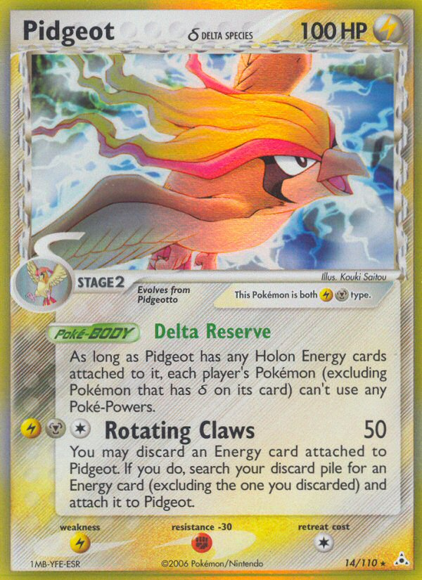 Pidgeot (14/110) (Delta Species) [EX: Holon Phantoms] | Good Games Adelaide SA