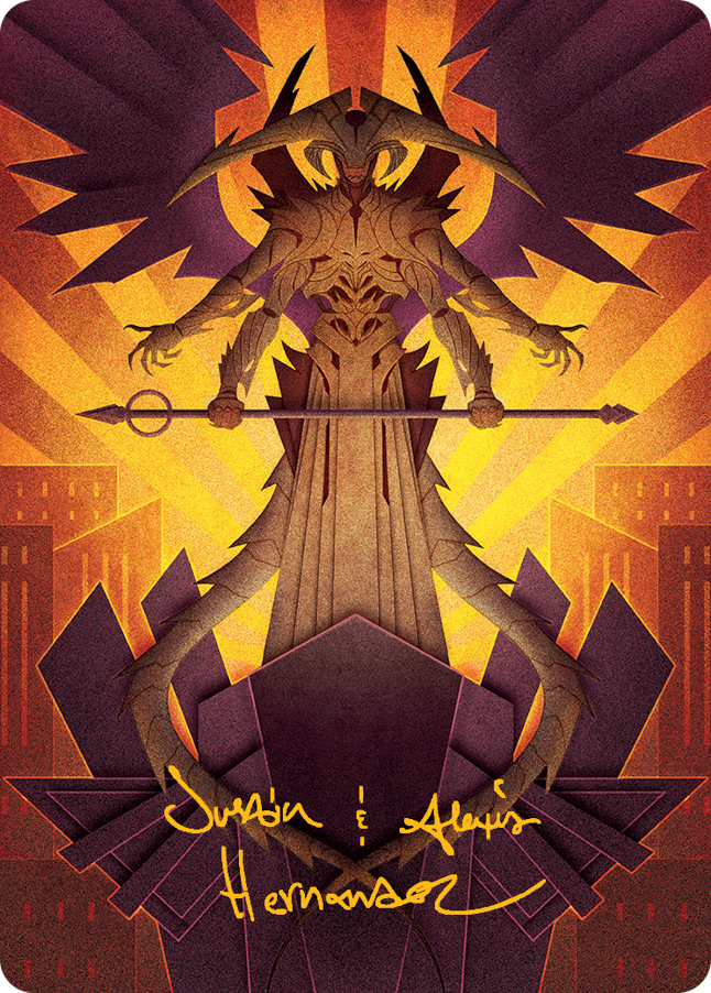 Atraxa, Praetors' Voice Art Card (Gold-Stamped Signature) [March of the Machine Art Series] | Good Games Adelaide SA