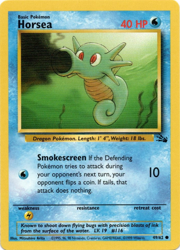 Horsea (49/62) [Fossil Unlimited] | Good Games Adelaide SA