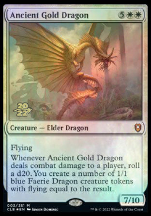 Ancient Gold Dragon [Commander Legends: Battle for Baldur's Gate Prerelease Promos] | Good Games Adelaide SA