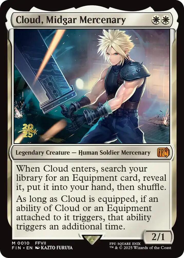 Cloud Midgar Mercenary 10 (Prerelease Cards)  - Foil | Good Games Adelaide SA