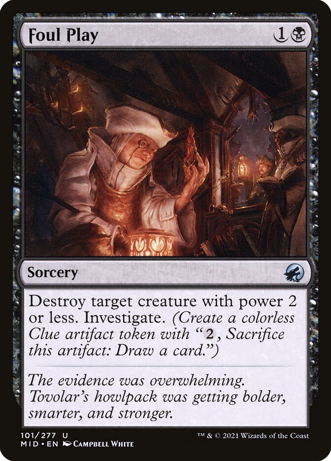 Foul Play 101 (Innistrad: Midnight Hunt)  - Foil | Good Games Adelaide SA