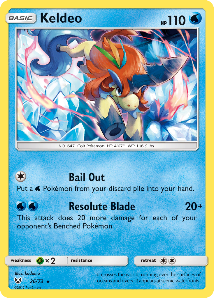 Keldeo (26/73) [Sun & Moon: Shining Legends] | Good Games Adelaide SA