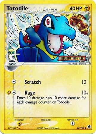 Totodile (67/101) (Delta Species) (Stamped) [EX: Dragon Frontiers] | Good Games Adelaide SA