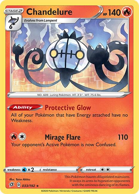Chandelure 033/192 (SWSH02: Rebel Clash)  - Holofoil | Good Games Adelaide SA