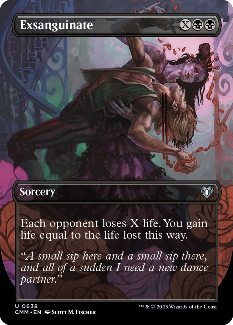 Exsanguinate (Borderless Alternate Art) [Commander Masters] | Good Games Adelaide SA