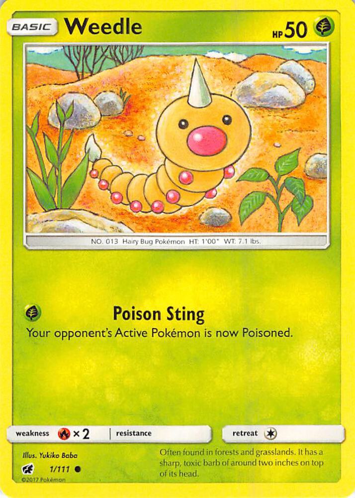 Weedle 1/111 (SM - Crimson Invasion)  | Good Games Adelaide SA