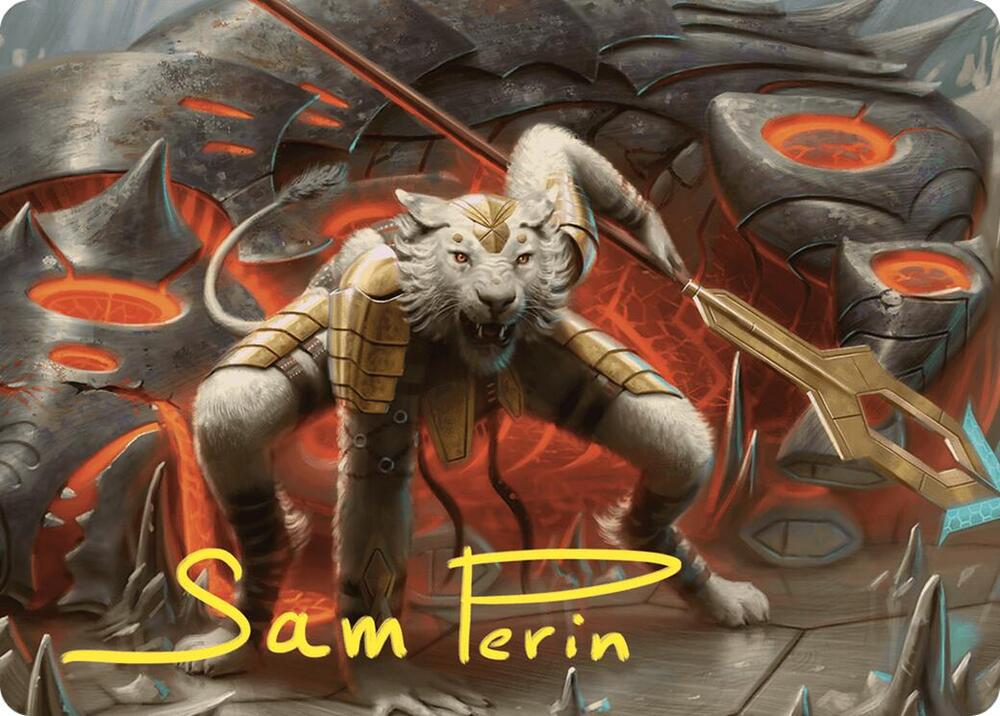 Sunspear Shikari Art Card Gold Stamped Signature 4 (Art Series: Commander Masters)  | Good Games Adelaide SA