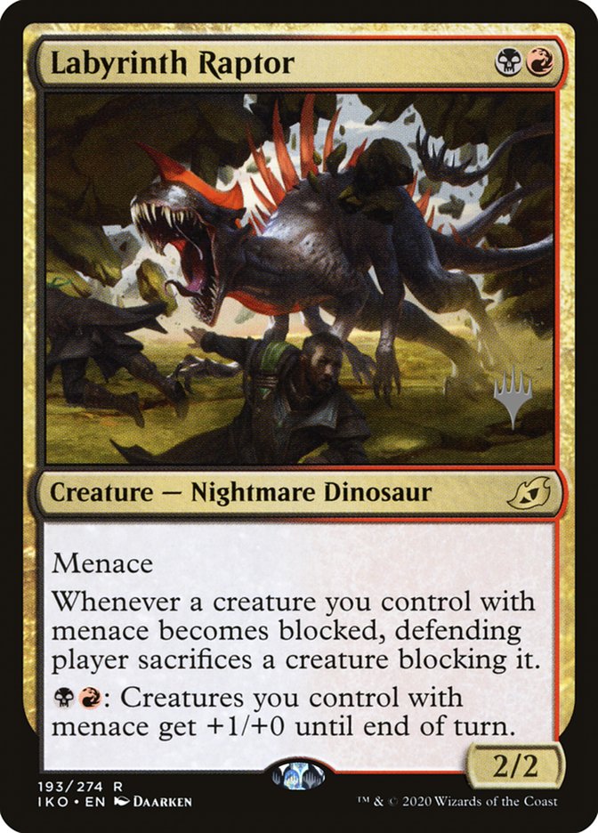 Labyrinth Raptor (Promo Pack) [Ikoria: Lair of Behemoths Promos] | Good Games Adelaide SA