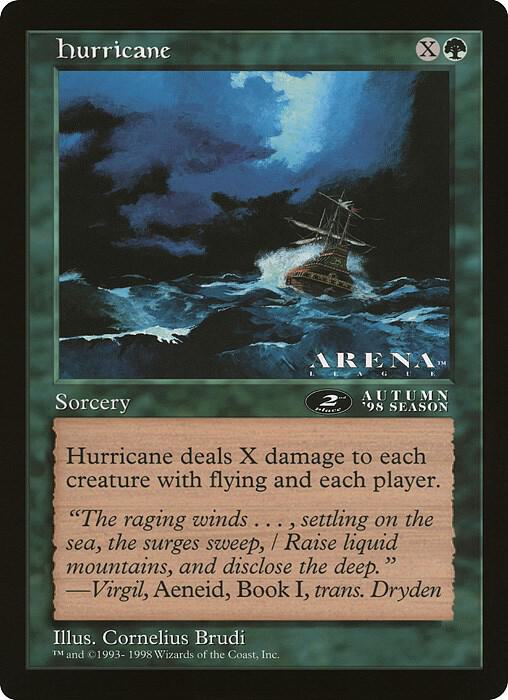 Hurricane 2nd Place Arena League  (Oversize Cards)  | Good Games Adelaide SA