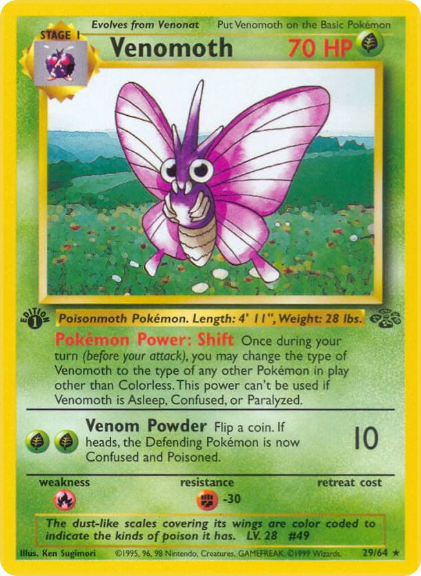 Venomoth 29/64 (Jungle)  - 1st Edition | Good Games Adelaide SA