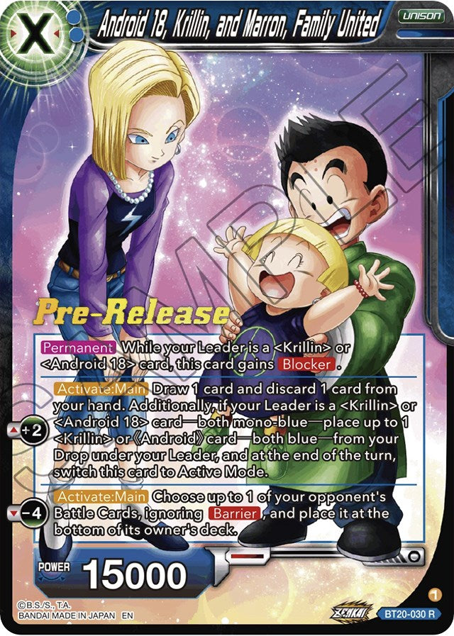 Android 18, Krillin, and Maron, Family United (BT20-030) [Power Absorbed Prerelease Promos] | Good Games Adelaide SA