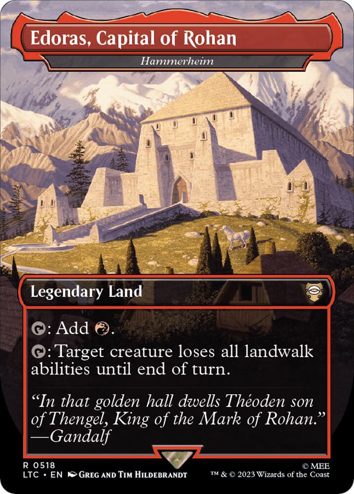 Edoras Capital of Rohan Hammerheim 518 (Commander: The Lord of the Rings: Tales of Middle-earth)  - Borderless Foil | Good Games Adelaide SA