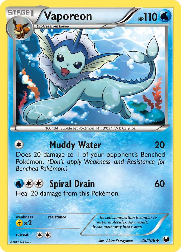 Vaporeon 25/108 (Dark Explorers)  | Good Games Adelaide SA