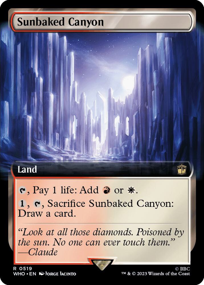 Sunbaked Canyon 519 (Universes Beyond: Doctor Who)  - Extended Art | Good Games Adelaide SA