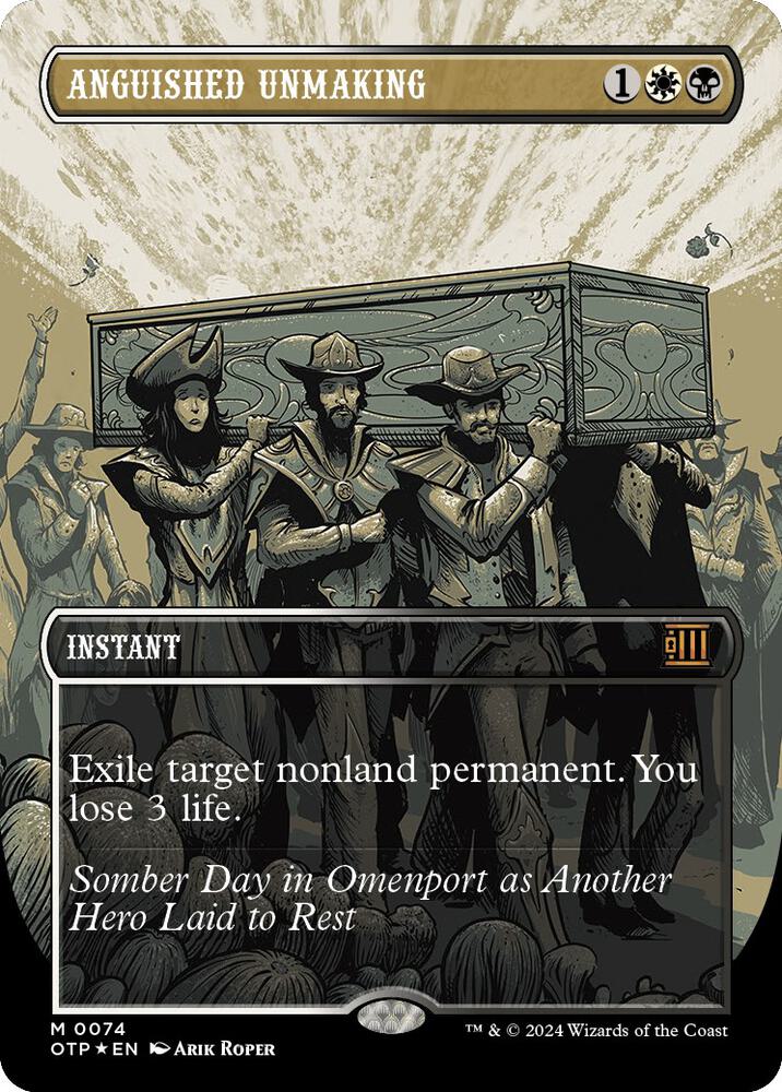Anguished Unmaking 74 (Outlaws of Thunder Junction: Breaking News)  - Foil | Good Games Adelaide SA