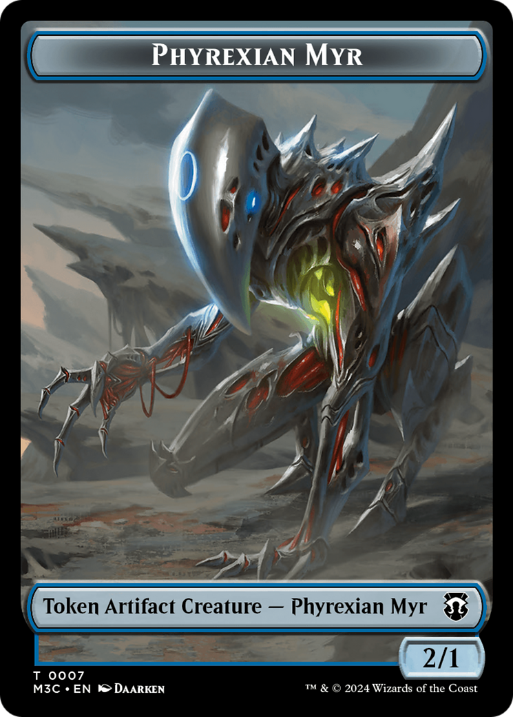 Phyrexian Myr // Servo Double-Sided Token [Modern Horizons 3 Commander Tokens] | Good Games Adelaide SA