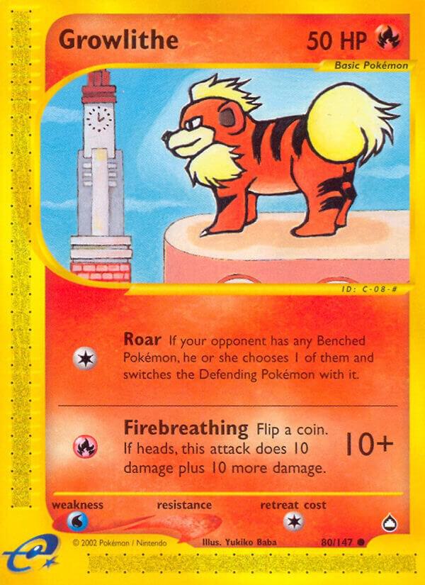 Growlithe 80 080/147 (Aquapolis)  | Good Games Adelaide SA