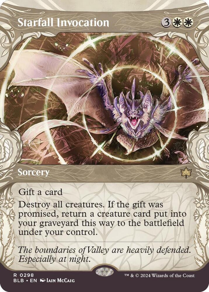 Starfall Invocation Showcase 298 (Bloomburrow)  - Showcase Foil | Good Games Adelaide SA