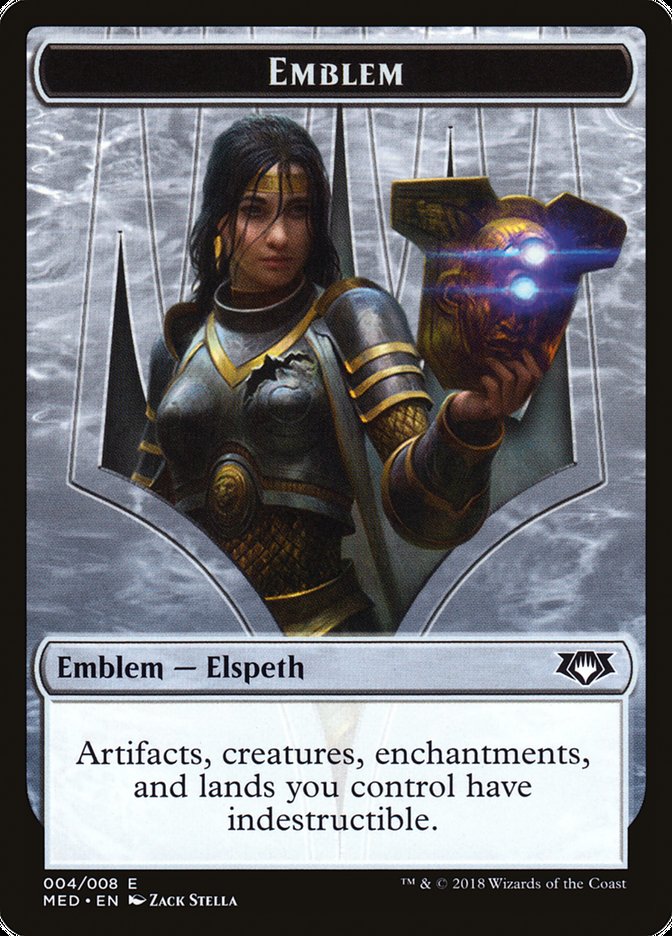 Emblem - Elspeth, Knight-Errant [Mythic Edition Tokens] | Good Games Adelaide SA