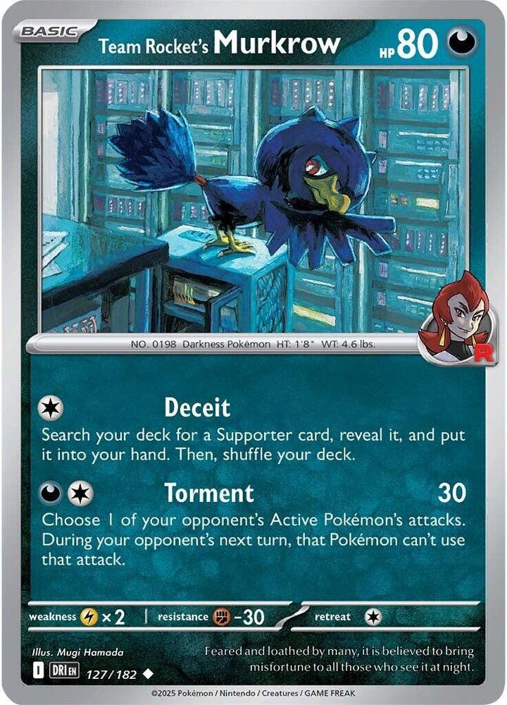 Team Rocket's Murkrow 127/182 (SV10: Destined Rivals)  | Good Games Adelaide SA